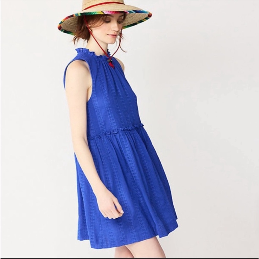 Draper James 💚 RSVP Electric Blue Sleeveless Dress